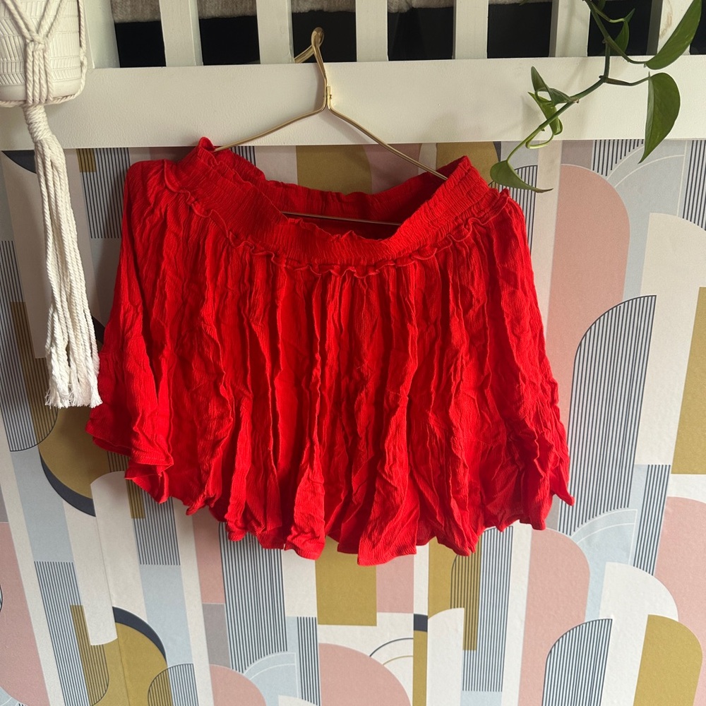 Papermoon Bright Red Mini Skirt